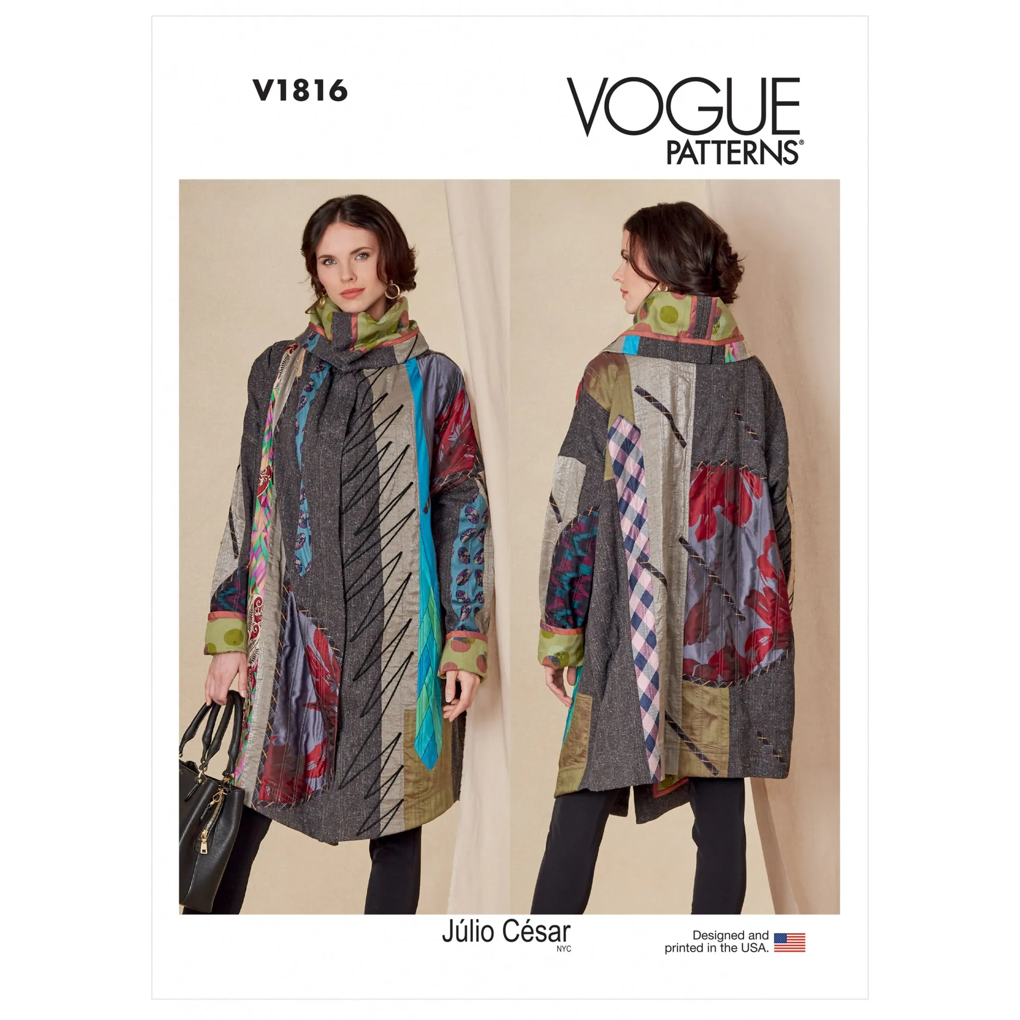 V1816 Misses' Reversible Coat, Júlio César NYC