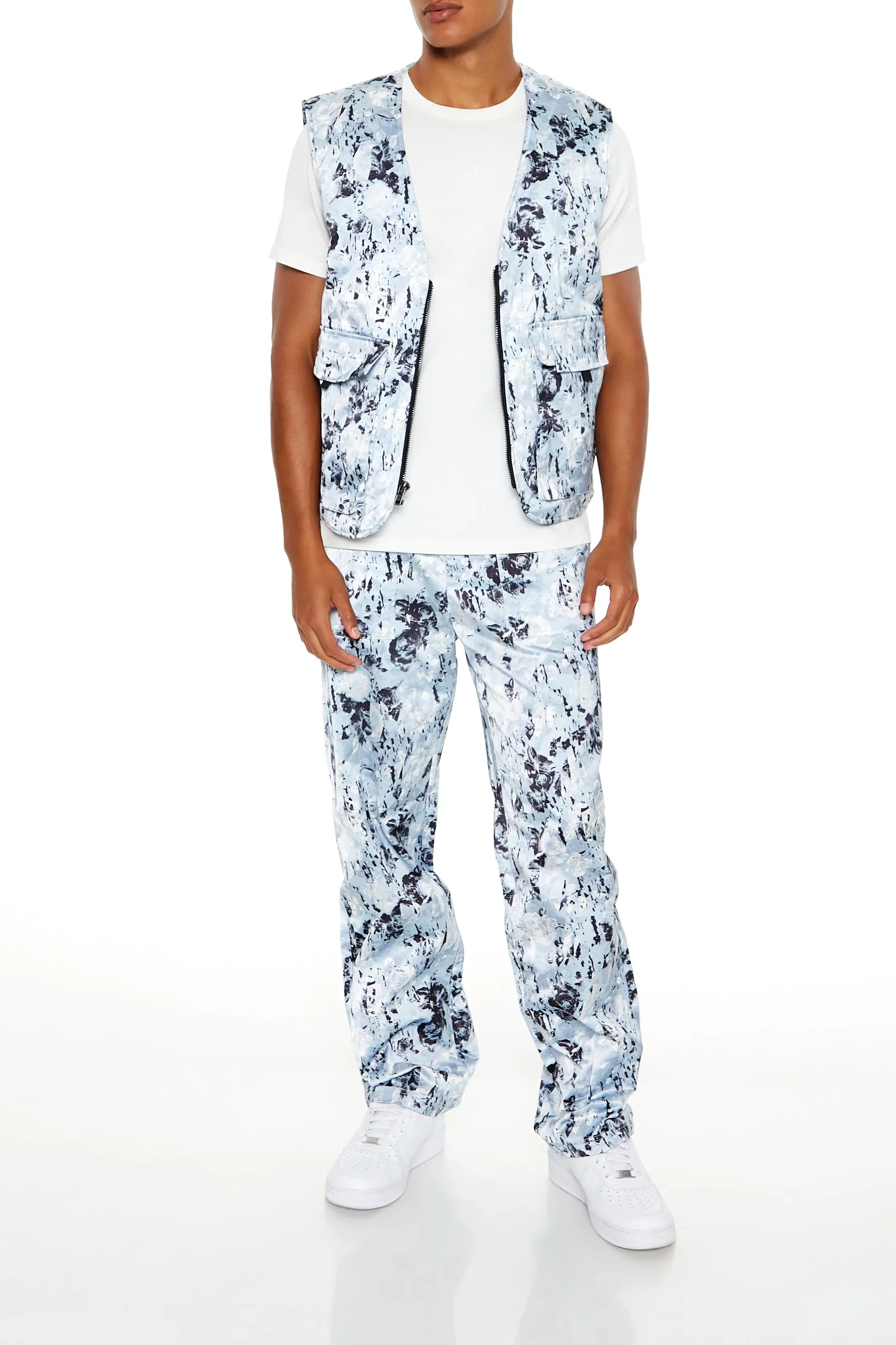 Veste cargo avec motif abstrait