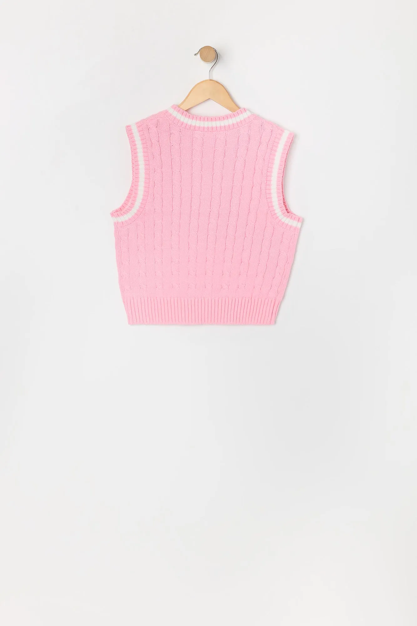 Veste en tricot torsadé pour fille