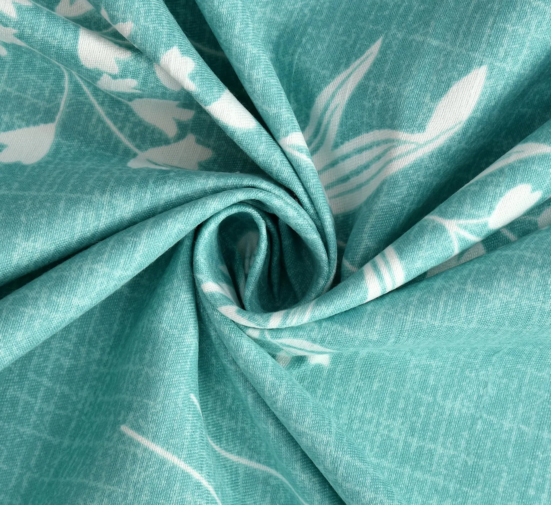VOMZER 320 TC Cotton Feel All Around Elastic Fitted Bedsheets King Size, Premium Fitted Bedsheets King Size for Double Bed with 2 Pillow Covers, Size- 78” x 72” (Aqua Lily)