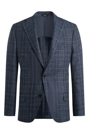 Winter Blue Plaid Jacket