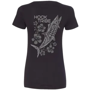 Women's Kingfish & Flowers V-Neck Tee